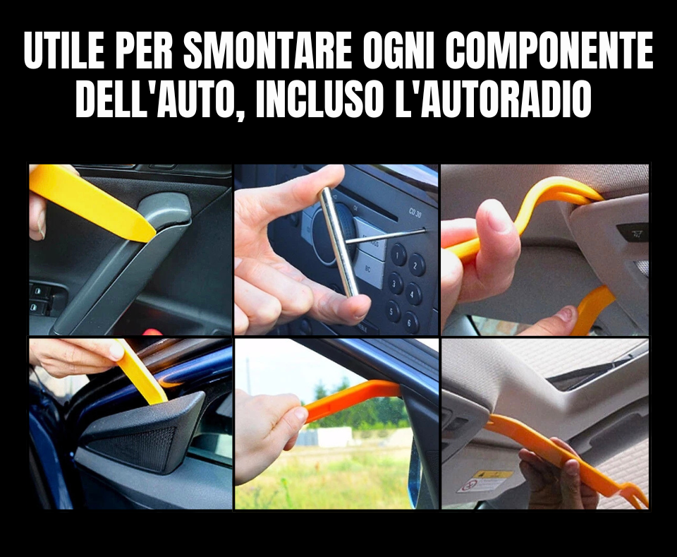 Kit Completo per Smontaggio Auto/Autoradio - 12 Pezzi per Manutenzione e Riparazione