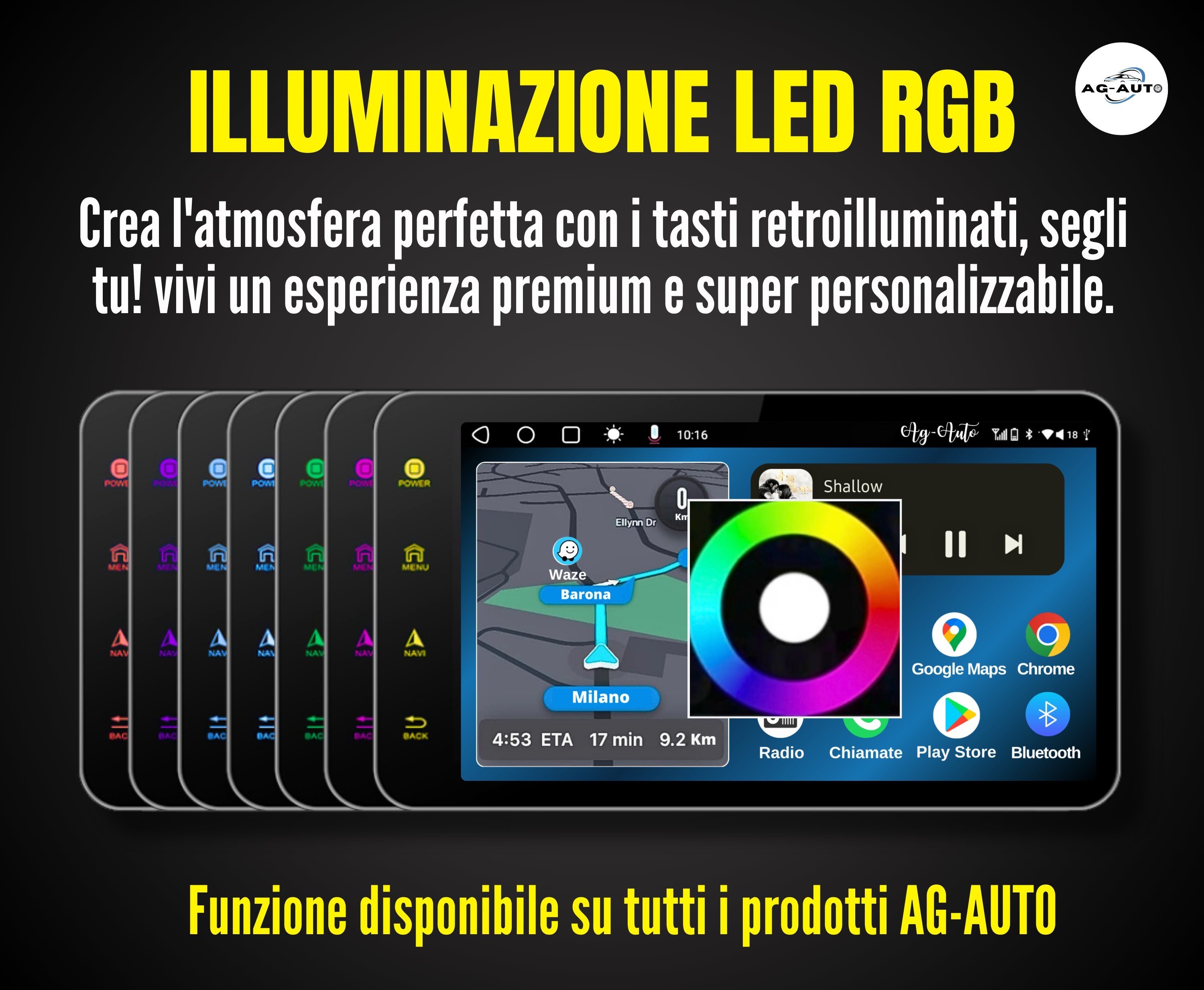 Peugeot 207 & 207cc | 9 pollici - Mascherina inclusa Autoradio 2 Din Android auto + Carplay / Stereo Touch 2/64gb - 4/64gb | Navigatore GPS + Bluetooth + Wifi