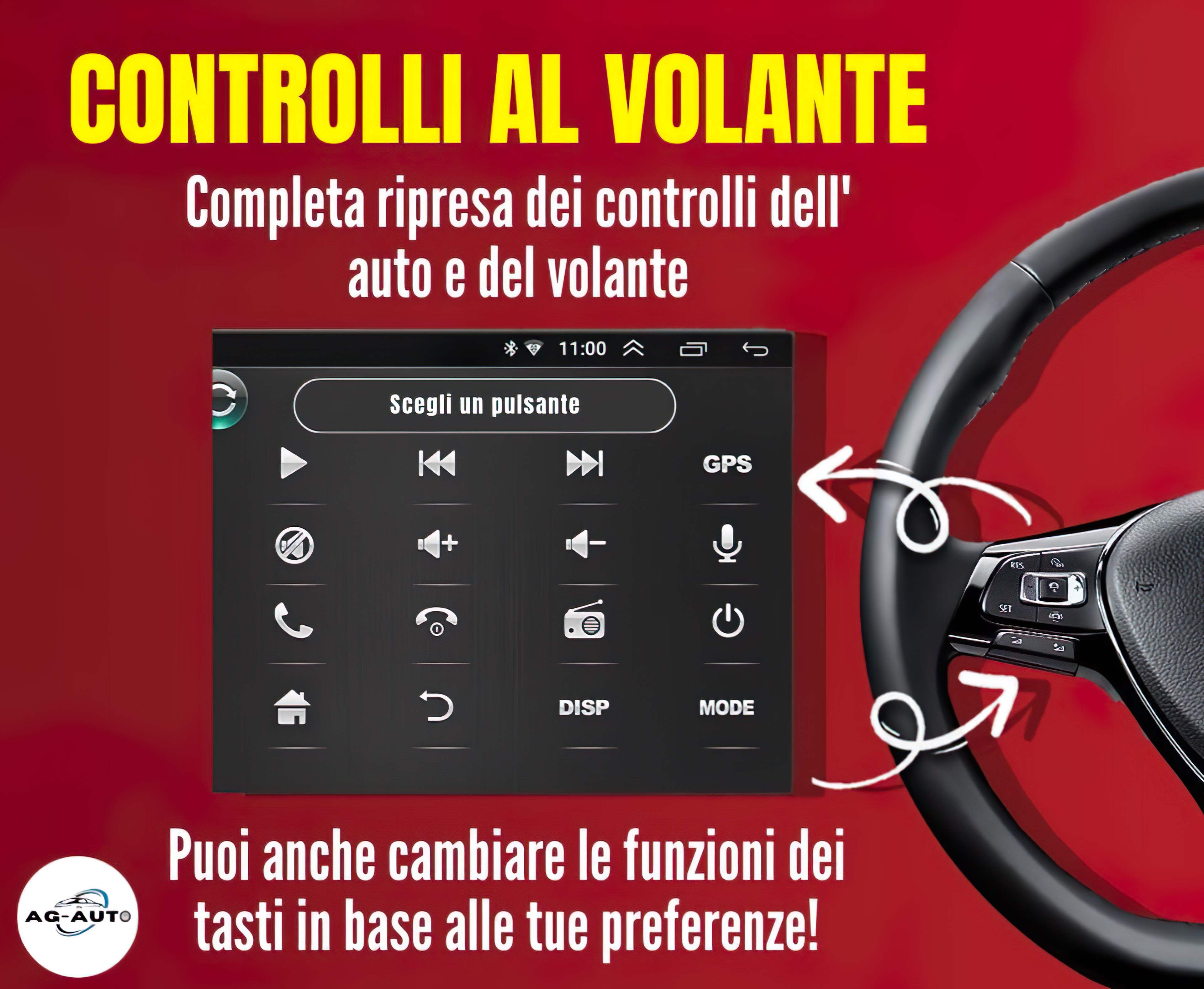 Fiat 500 | Autoradio 2 Din Android auto + Carplay / Stereo Touch 1/32gb - 2/32gb 2/64gb | Navigatore GPS + Bluetooth + Wifi