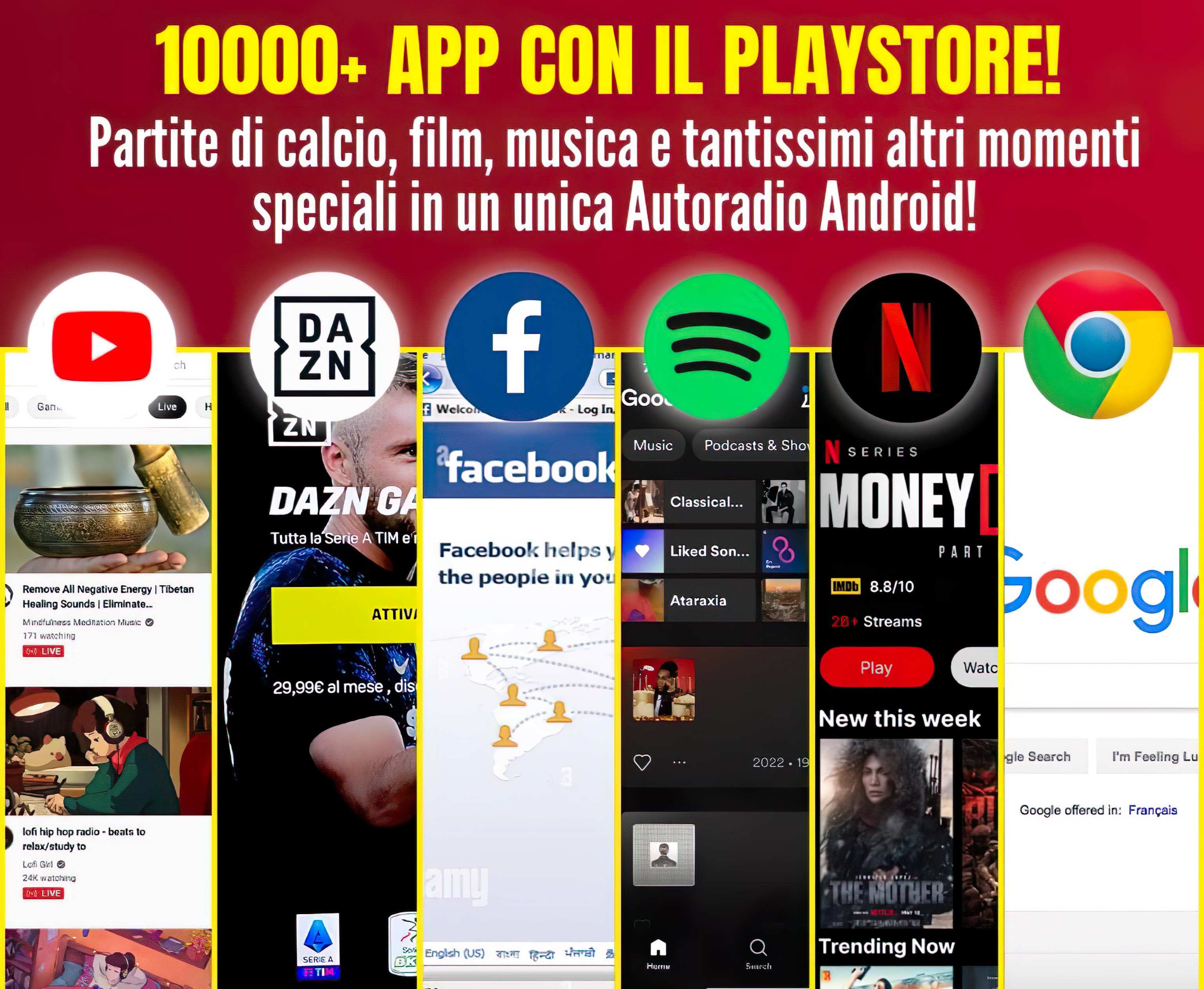 Fiat Grande punto  Autoradio 2 Din Android auto + Carplay / Stereo Touch 2/32gb | Navigatore GPS + Bluetooth + Wifi