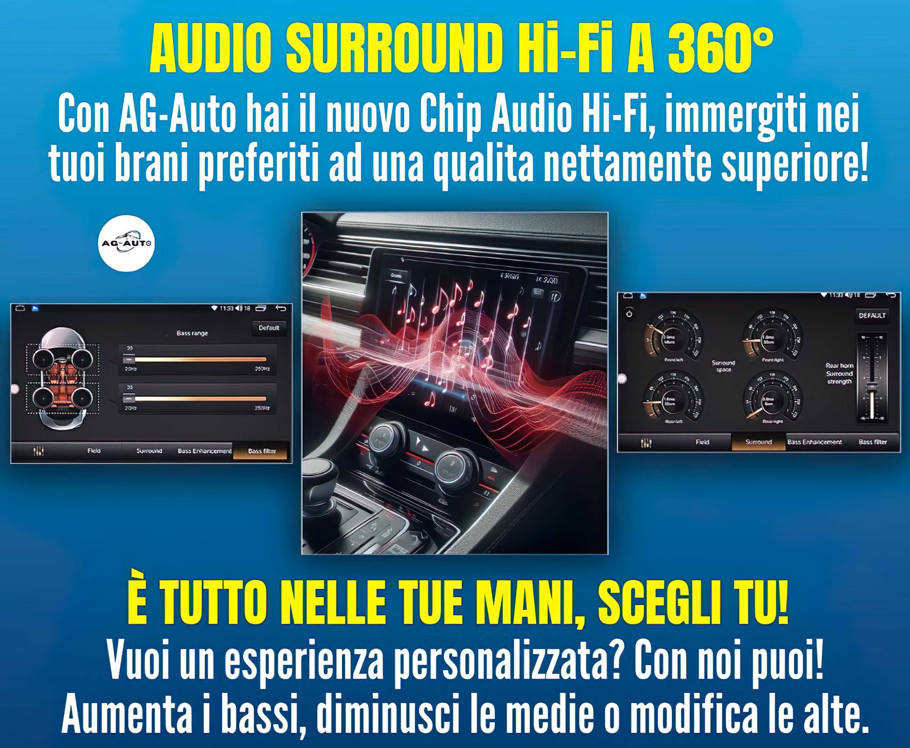 Ford Focus 3 Mk3  |  MASCHERINA INCLUSA Autoradio 2 Din Android auto + Carplay Stereo Touch | Navigatore GPS + Bluetooth + Wifi