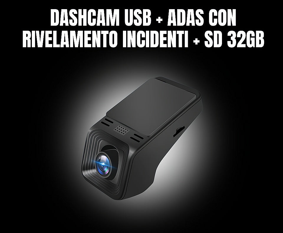 Dash Cam Pro AI | ADAS Professionale Car DVR ADAS Dashcam Video Full HD 1080P con Visione nottura Night vision USB TF SD Card / registratore incidenti automatico per autoradio