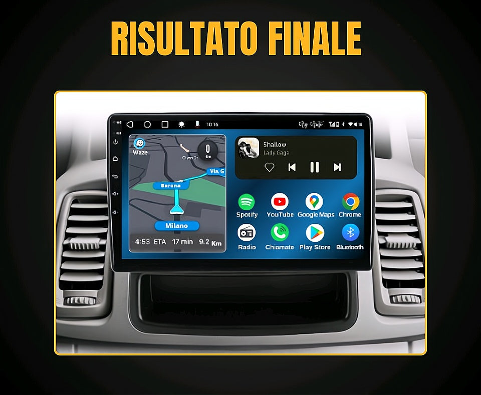 Renault Trafic | 9 Pollici - Mascherina inclusa - Autoradio 2 Din Android auto + Carplay / Stereo Touch 2/64gb | Navigatore GPS + Bluetooth + Wifi