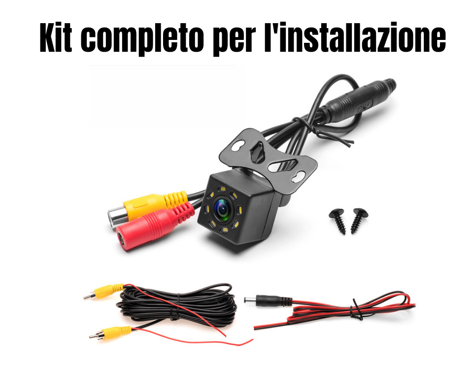 Retrocamera Pro Cam Version / con visione Notturna 12 LED | HD Alta Definizione | Universale / telecamera di parcheggio in retromarcia visione 170°