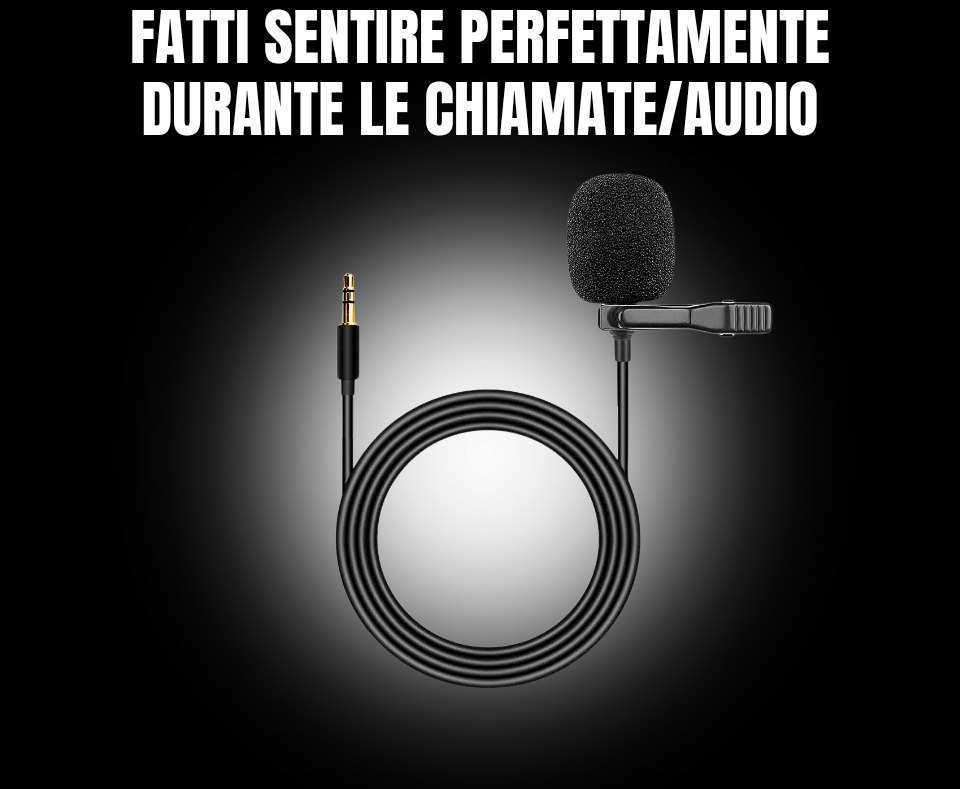 Microfono per Auto fx Sound | Vivavoce Audio vocali / Compatibilità Universale 3.5 mm Aux / altoparlante per Autoradio Car Tablet Android e Iphone Versione 2023