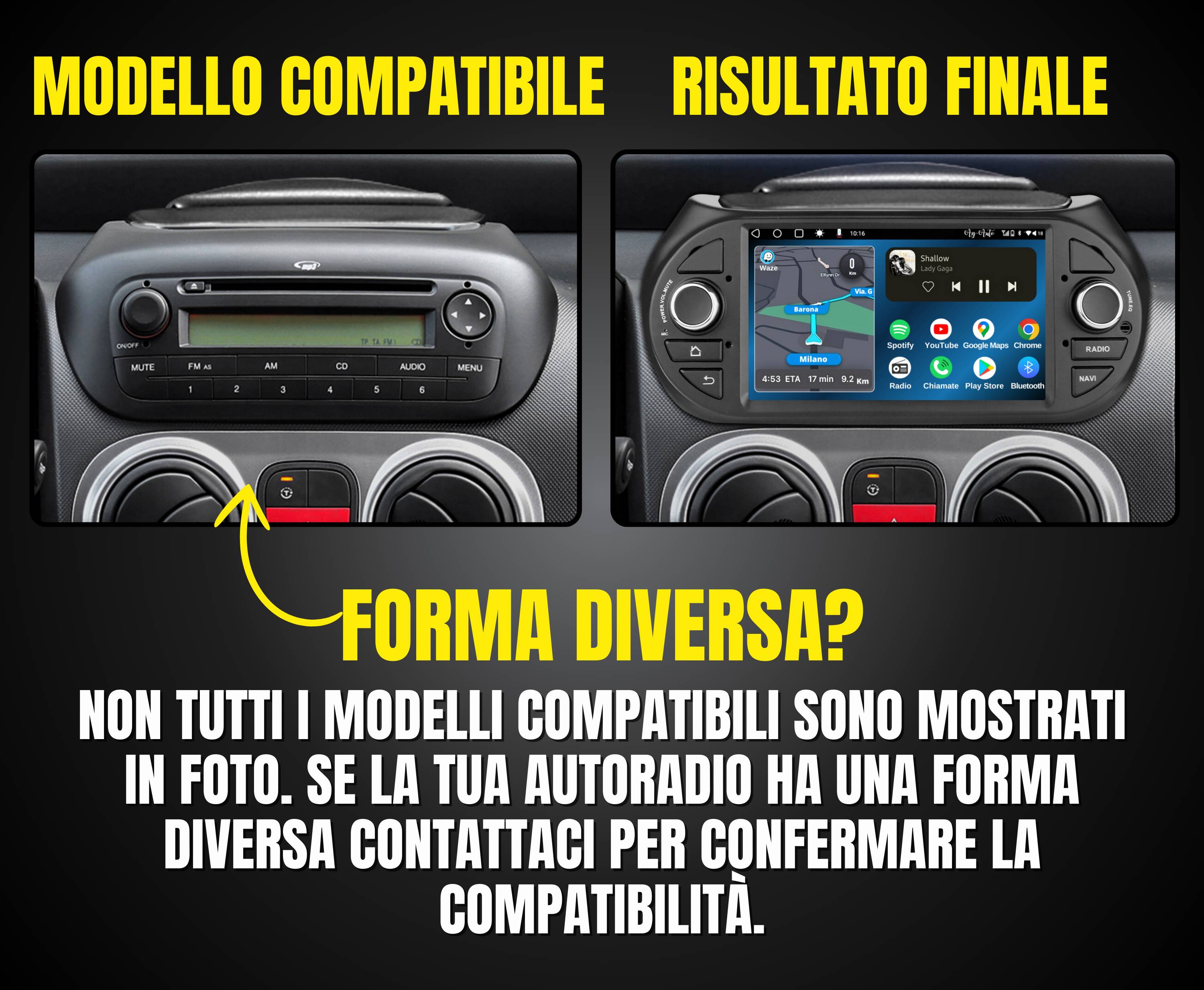 Peugeot Bipper | Autoradio 2 Din Android auto + Carplay / Stereo Touch 2/32gb - 4/64gb | Navigatore GPS + Bluetooth + Wifi