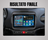 Jeep Renegade | Mascherina Inclusa | 9 Pollici - Autoradio 2 Din Android auto + Carplay / Stereo Touch 2/64gb | Navigatore GPS + Bluetooth + Wifi