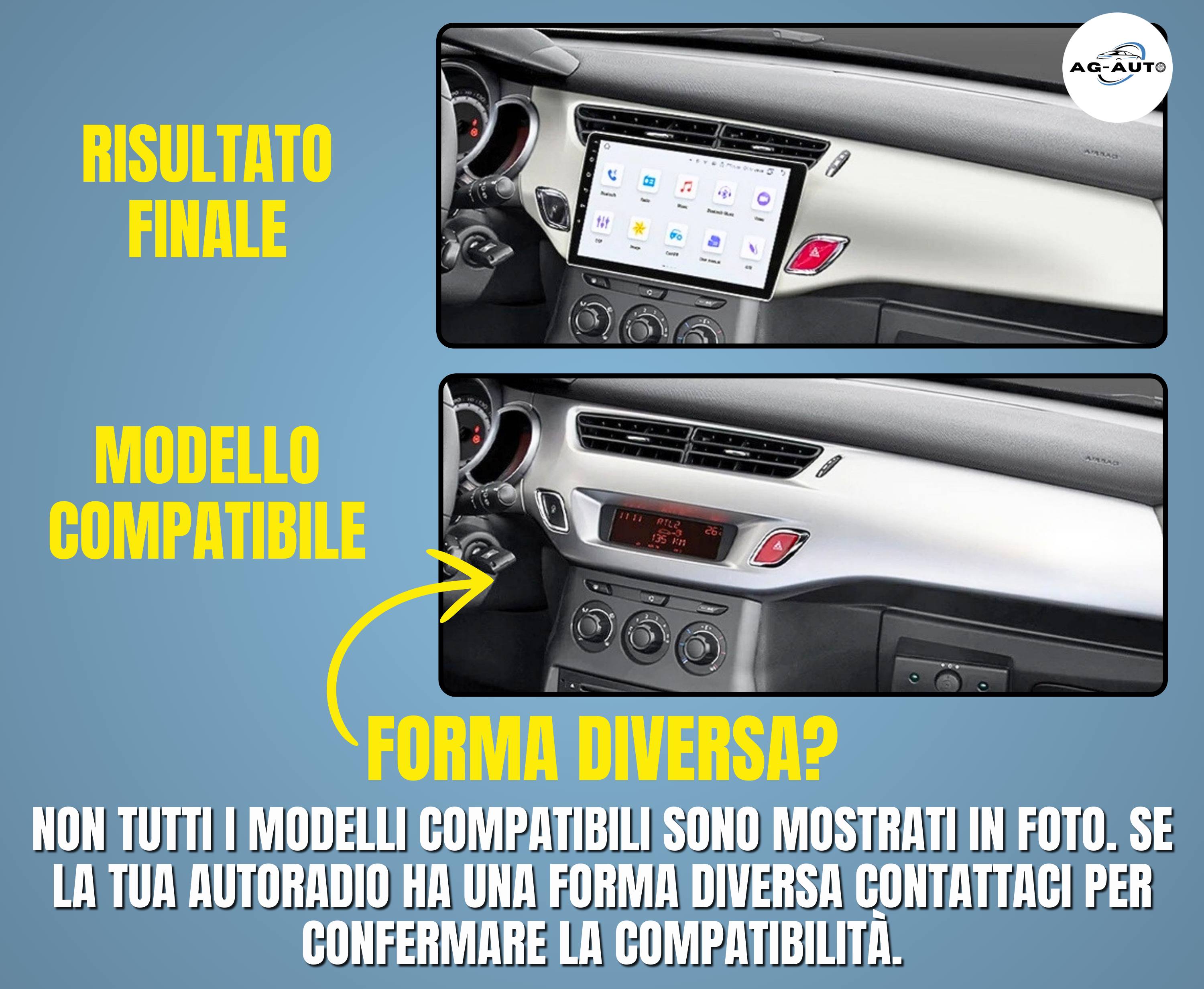 Citroen c3 / Ds 3 | 9 Pollici - Mascherina inclusa - Autoradio 2 Din Android auto + Carplay / c3 2a serie - Stereo Touch 2/32gb | Navigatore GPS + Bluetooth + Wifi