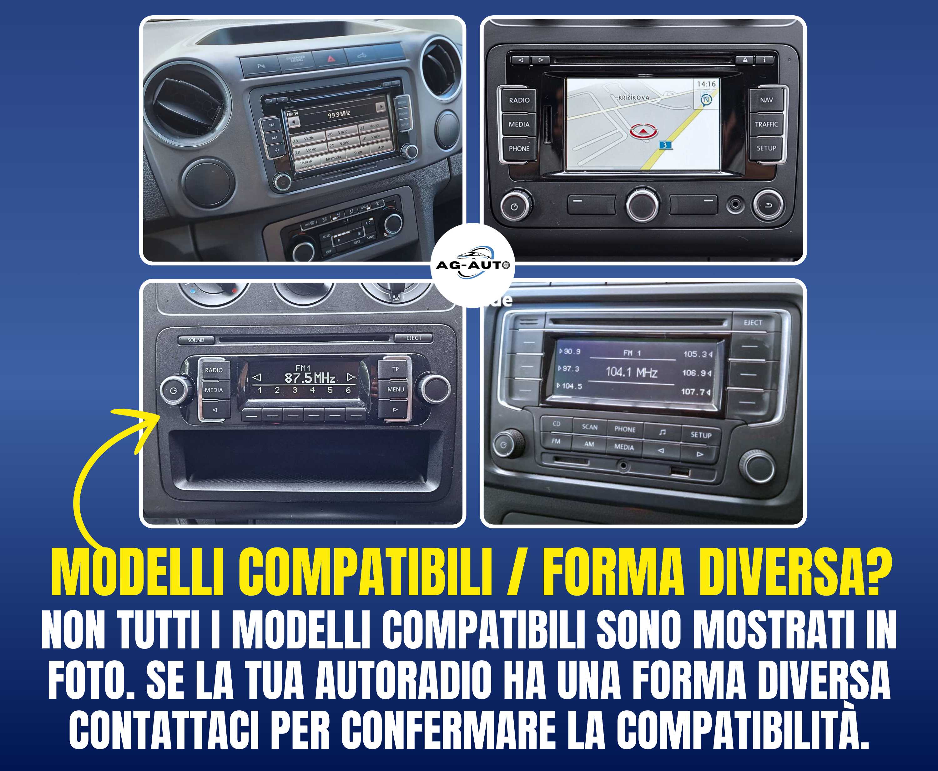 Volkswagen SD-CD-DVD Amarok | Autoradio 2 Din Android auto + Carplay / vw Stereo Touch | Navigatore GPS + Bluetooth + Wifi