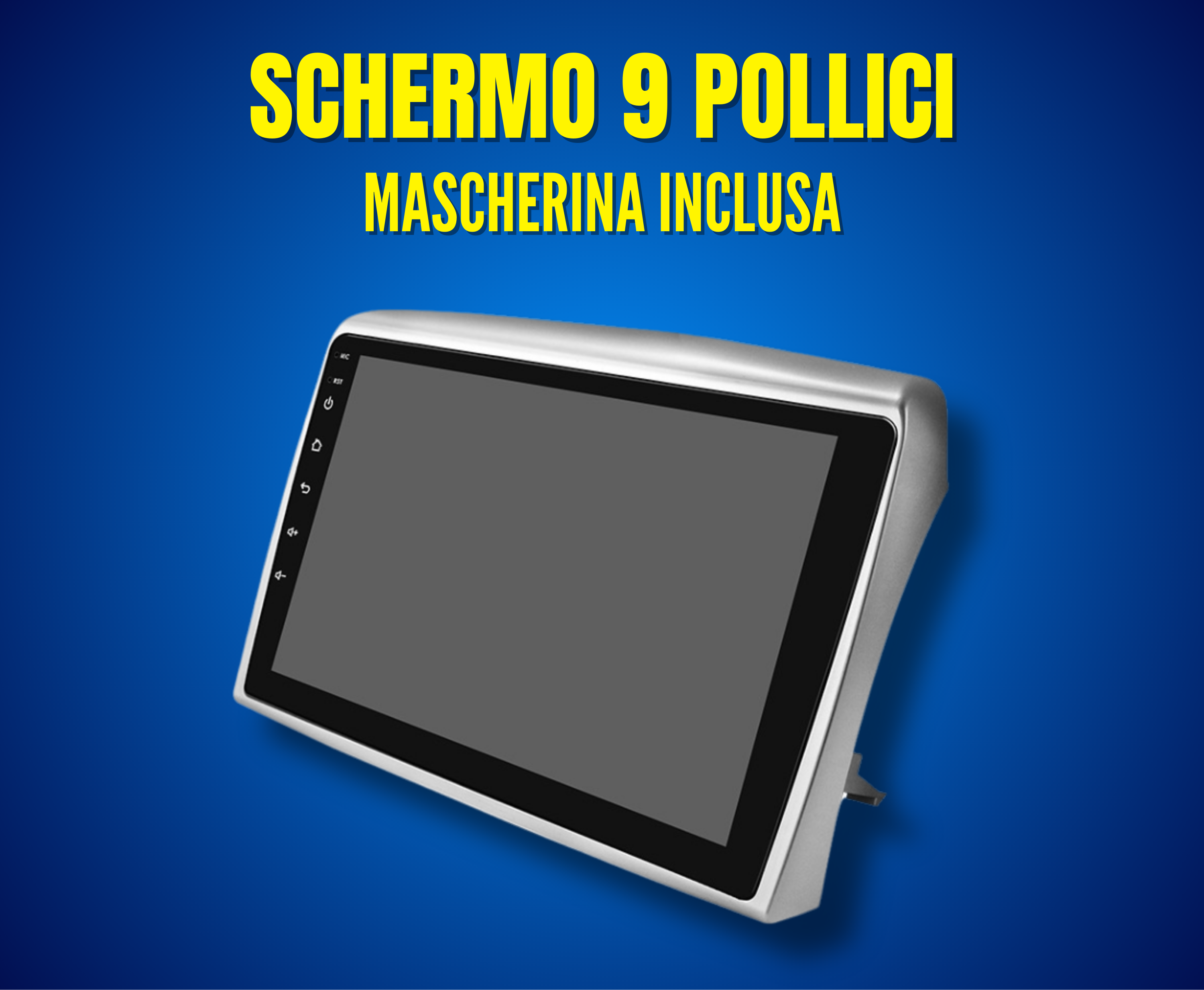 Lancia Y (Ypsilon) 2008/2012 | 9 Pollici - Mascherina inclusa - Autoradio 2 Din Android auto + Carplay / Stereo Touch 2/32GB 2/64GB | 2x USB + Navigatore GPS + Bluetooth + Wifi