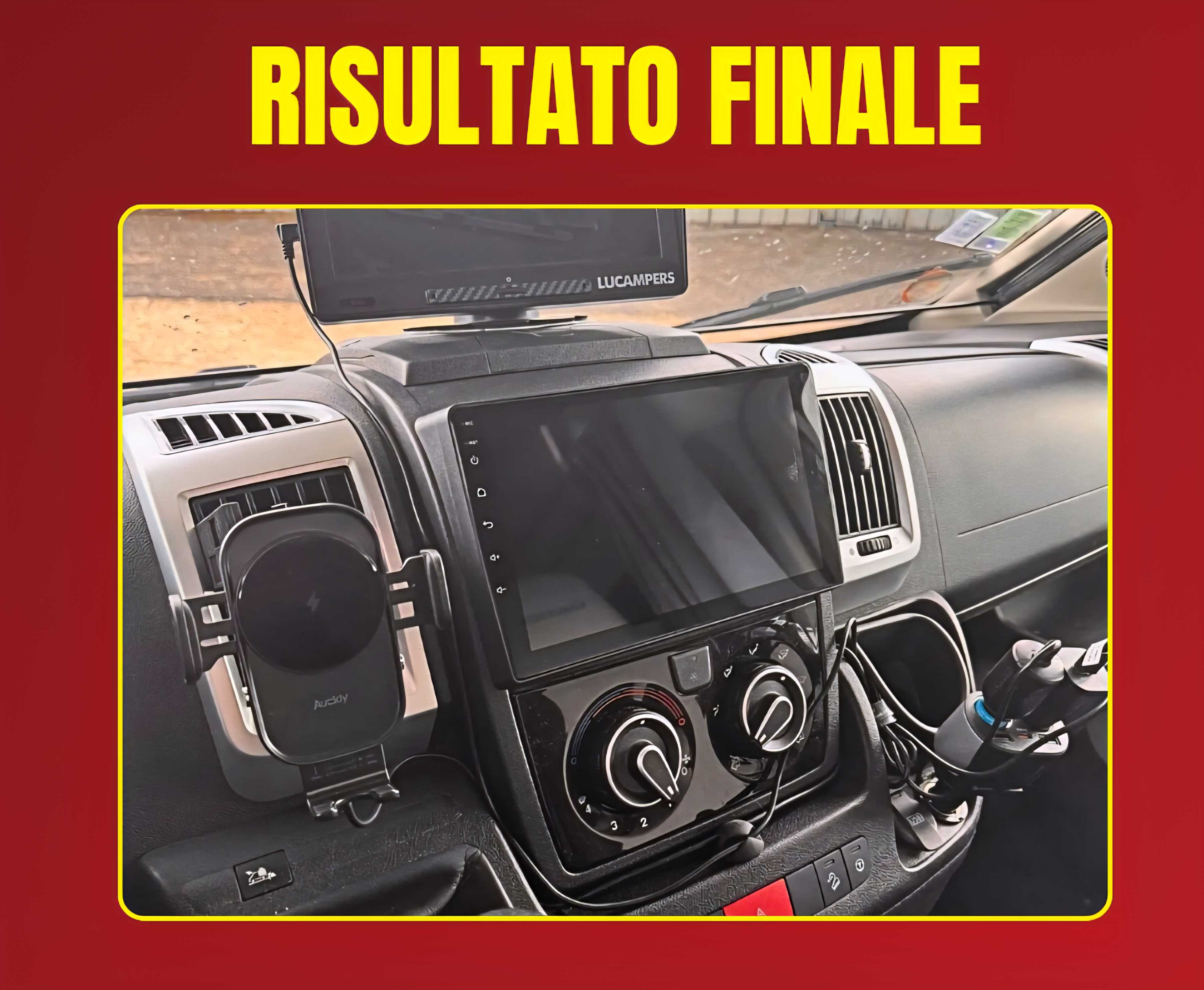 Fiat Ducato (2006/2022)| 9 pollici | Mascherina Inclusa - Autoradio 2 Din Android auto + Carplay / Stereo Touch | USB + Navigatore GPS + Bluetooth + Wifi