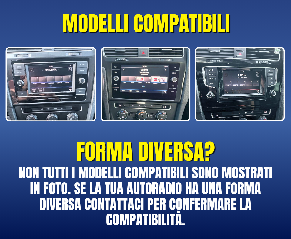 Volkswagen Golf 7 (2013/2017) | 10 pollici - Mascherina Inclusa Autoradio 2 Din Android auto + Carplay / vw mk7 Stereo Touch  | 2x USB + Navigatore GPS + Bluetooth + Wifi