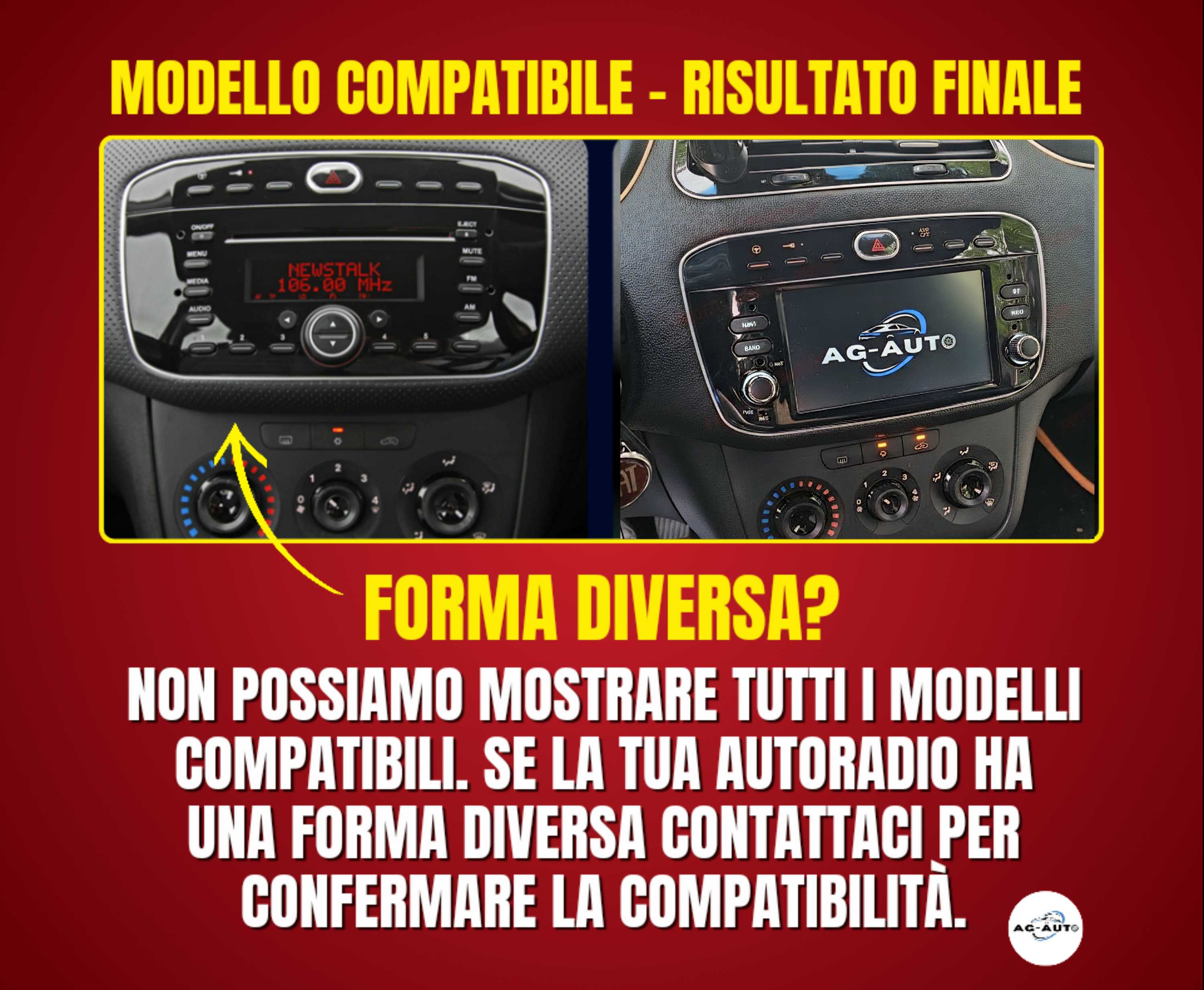 Fiat Grande Punto-Evo/Linea (2008/2017) | 2/64gb Autoradio Android Auto + Carplay Stereo Navigatore Touch / Car Tablet Gps + Bluetooth + Wifi