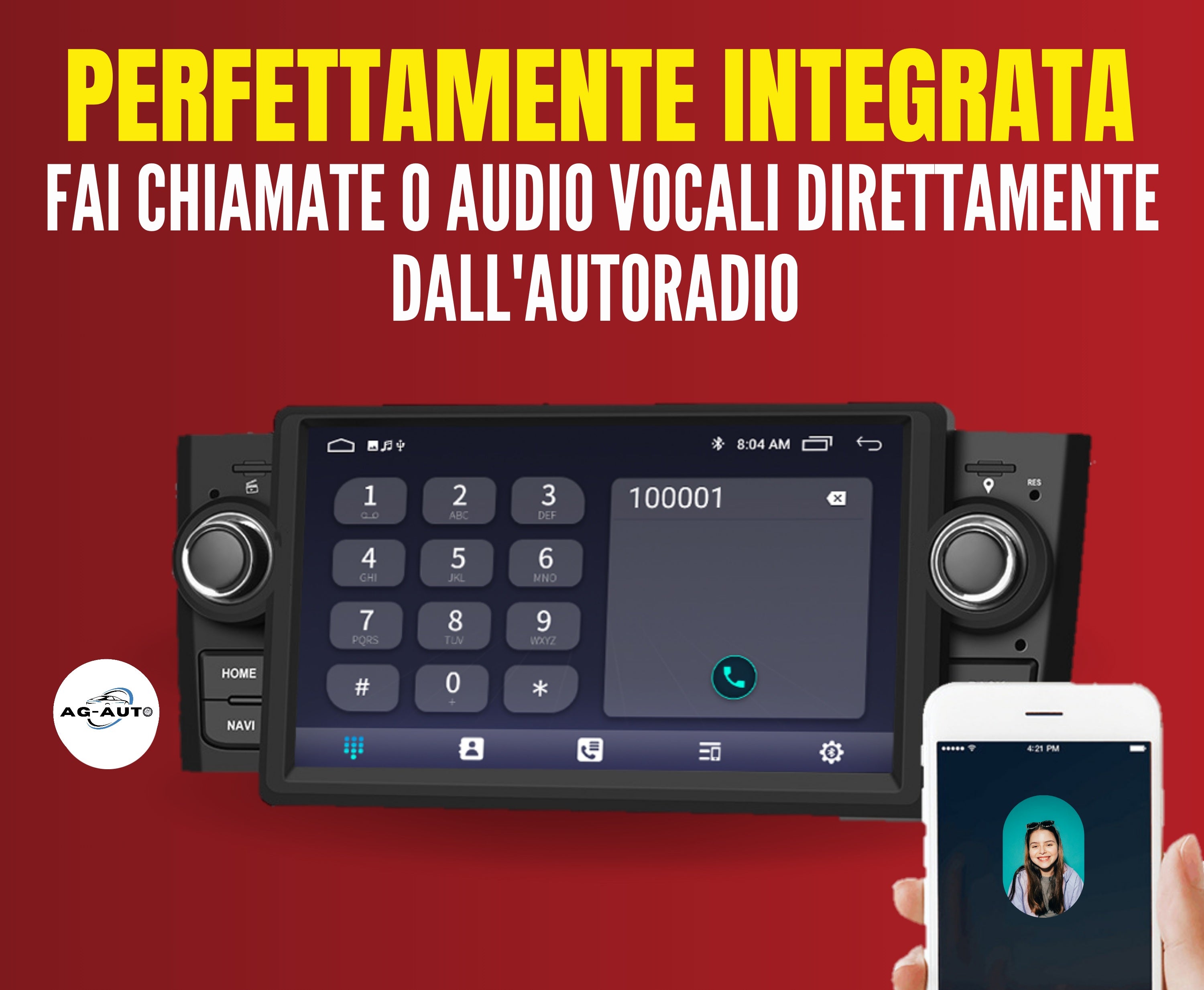 Fiat Grande punto  Autoradio 2 Din Android auto + Carplay / Stereo Touch 2/32gb | Navigatore GPS + Bluetooth + Wifi