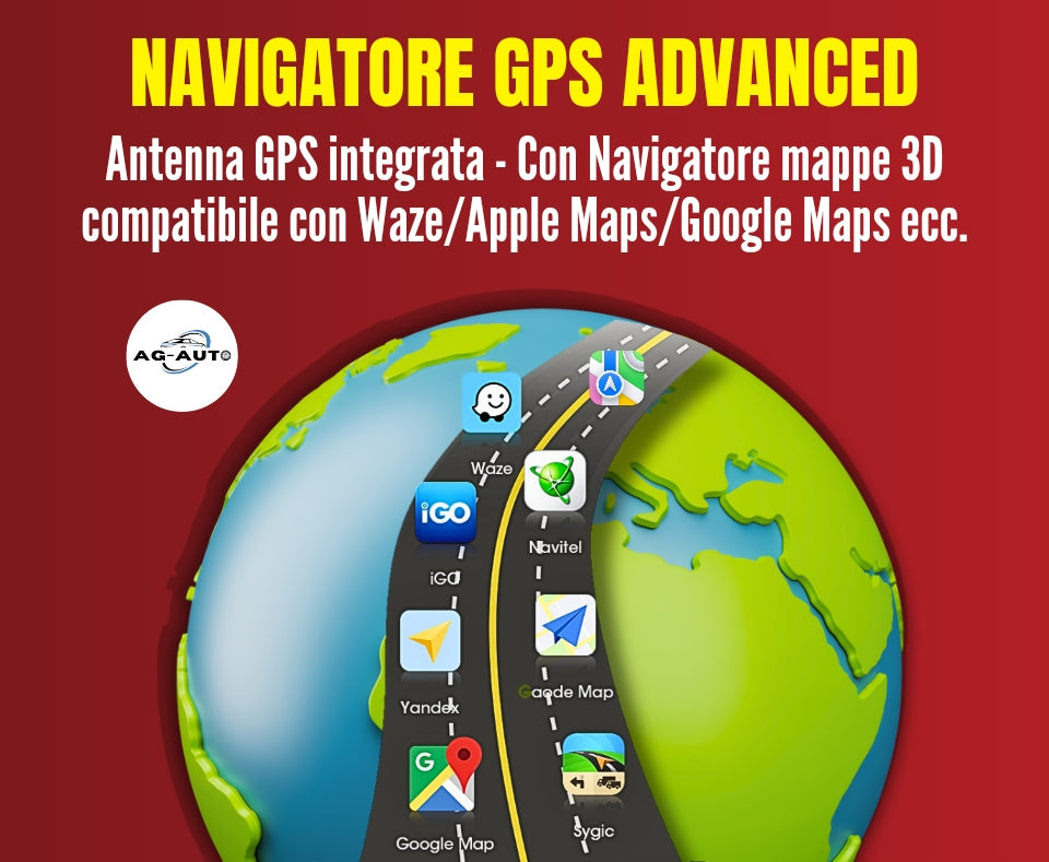 Fiat 500 (2007/2015) | Autoradio 2 Din Android auto + Carplay / Stereo Touch 1/32gb - 2/32gb 2/64gb | Navigatore GPS + Bluetooth + Wifi