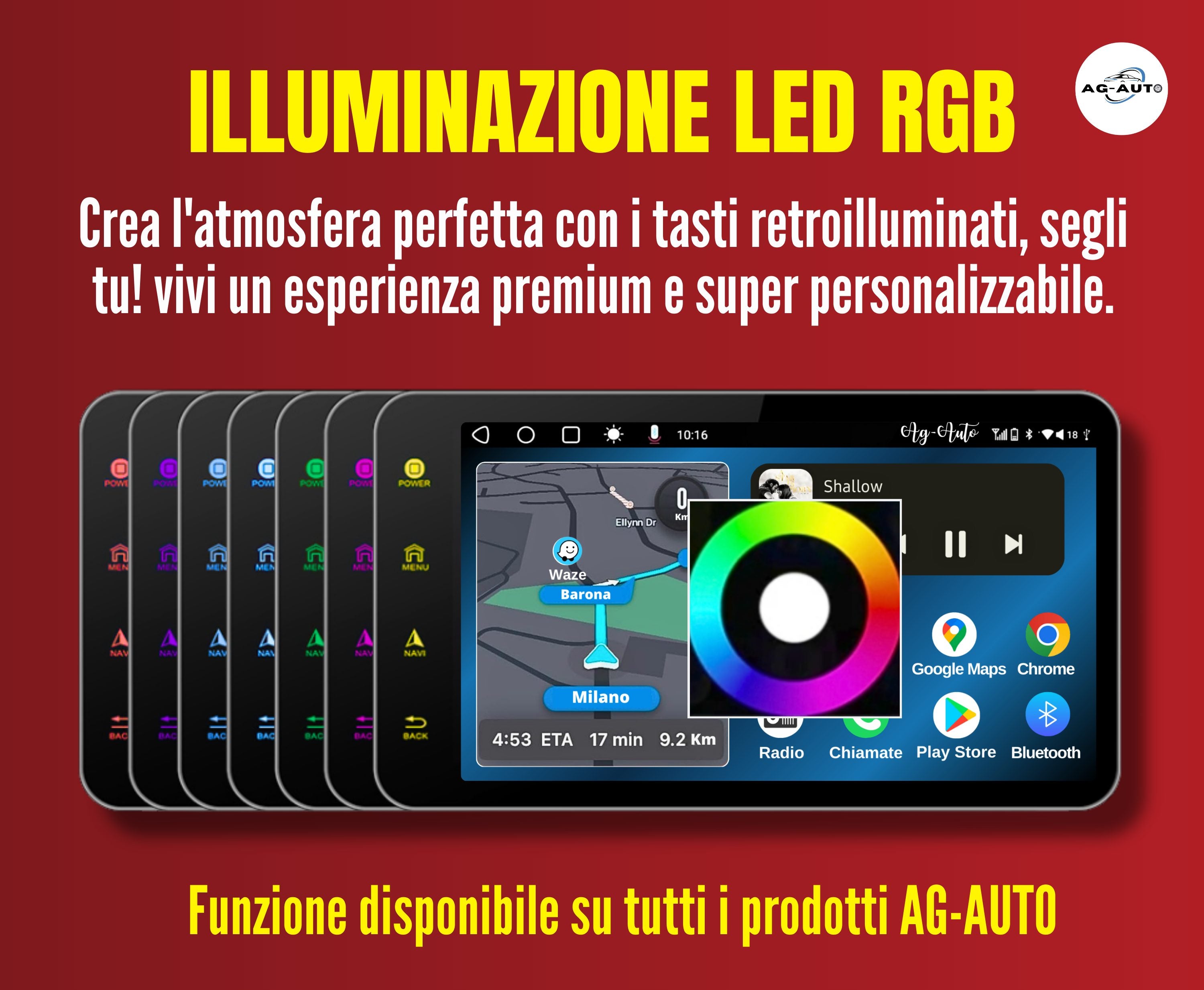 Fiat Doblò (2015-2019) |9 pollici - Mascherina Inclusa Autoradio 2 Din Android auto + Carplay / Stereo Touch 2/64gb | Navigatore GPS + Bluetooth + Wifi