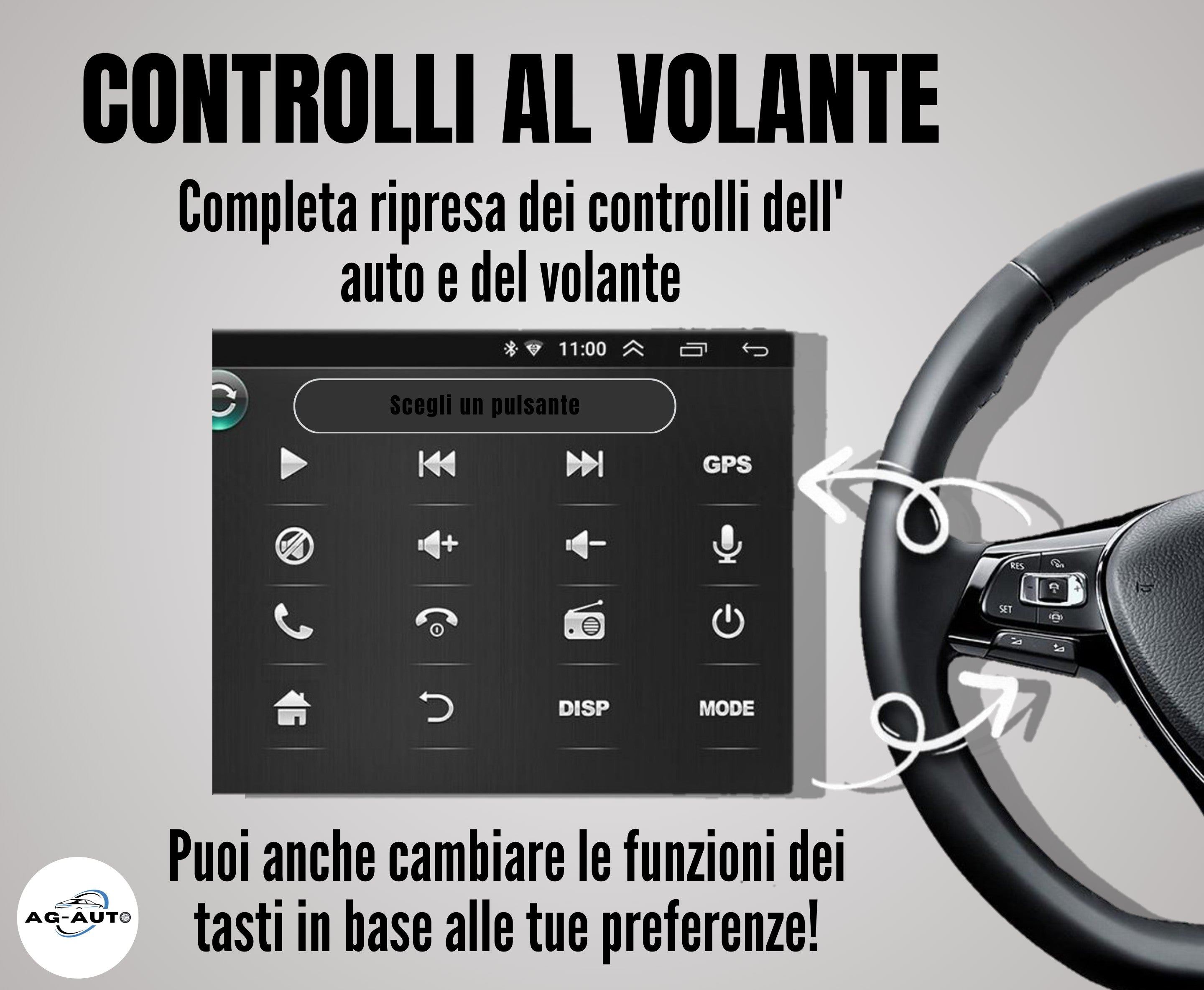 Jeep Grand Cherokee | 9 Pollici - Mascherina inclusa - Autoradio 2 Din Android auto + Carplay / Stereo Touch 2/64gb | Navigatore GPS + Bluetooth + Wifi