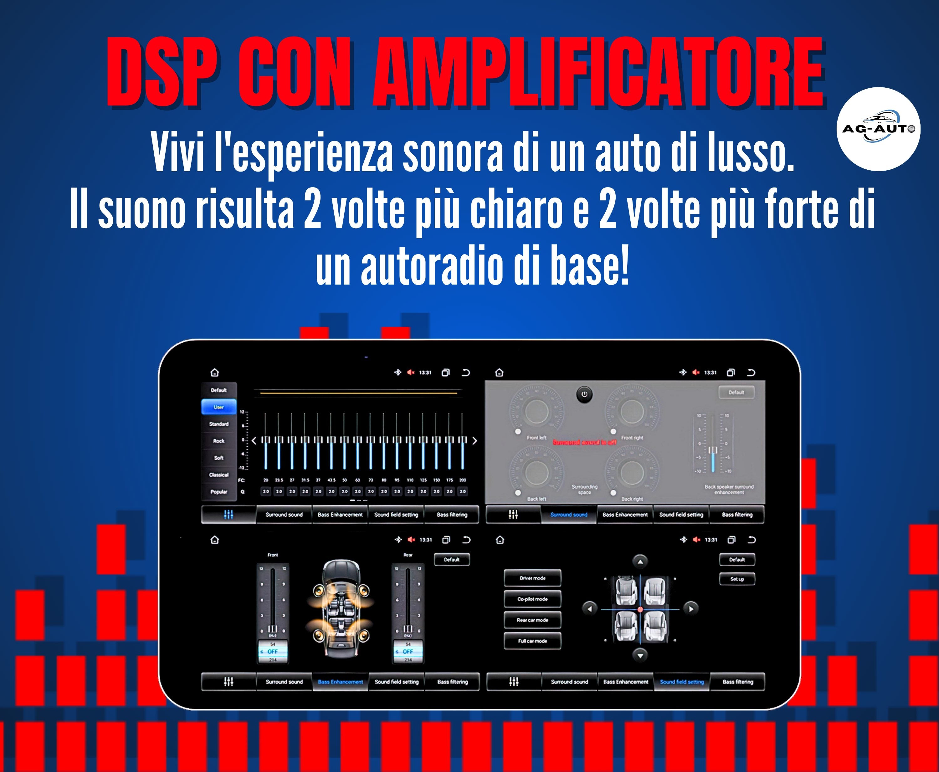 Suzuki Jimny 3 | 9 Pollici - Mascherina inclusa - Autoradio 2 Din Android auto + Carplay / Stereo Touch |Navigatore GPS + Bluetooth + Wifi