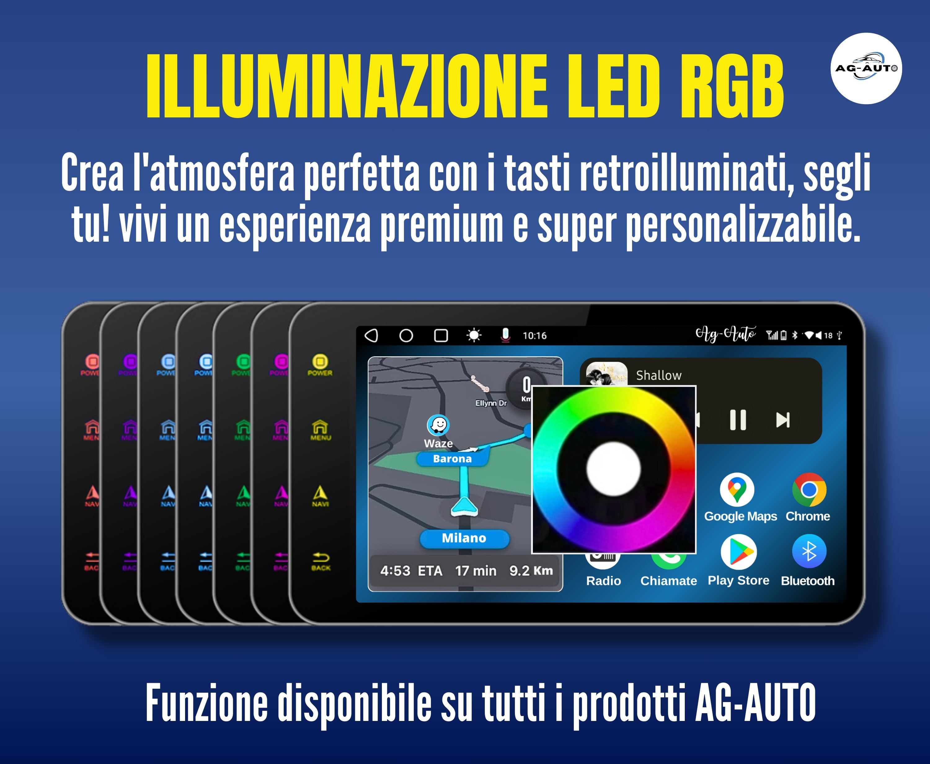 Volkswagen Passat | 9 Pollici - Mascherina Inclusa Autoradio 2 Din Android auto + Carplay / vw B6 B7 B8 CC Stereo Touch 2/64gb | Navigatore GPS + Bluetooth + Wifi