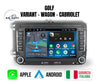 Volkswagen Golf Variant Wagon Cabriolet  | usb Autoradio 2 Din Android auto + Carplay / Vw Stereo Touch  | Navigatore GPS + Bluetooth + Wifi