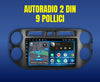 Volkswagen Tiguan 1 | 9 Pollici - Mascherina Inclusa Autoradio 2 Din Android auto + Carplay / vw Stereo Touch 2/64gb | Navigatore GPS + Bluetooth + Wifi