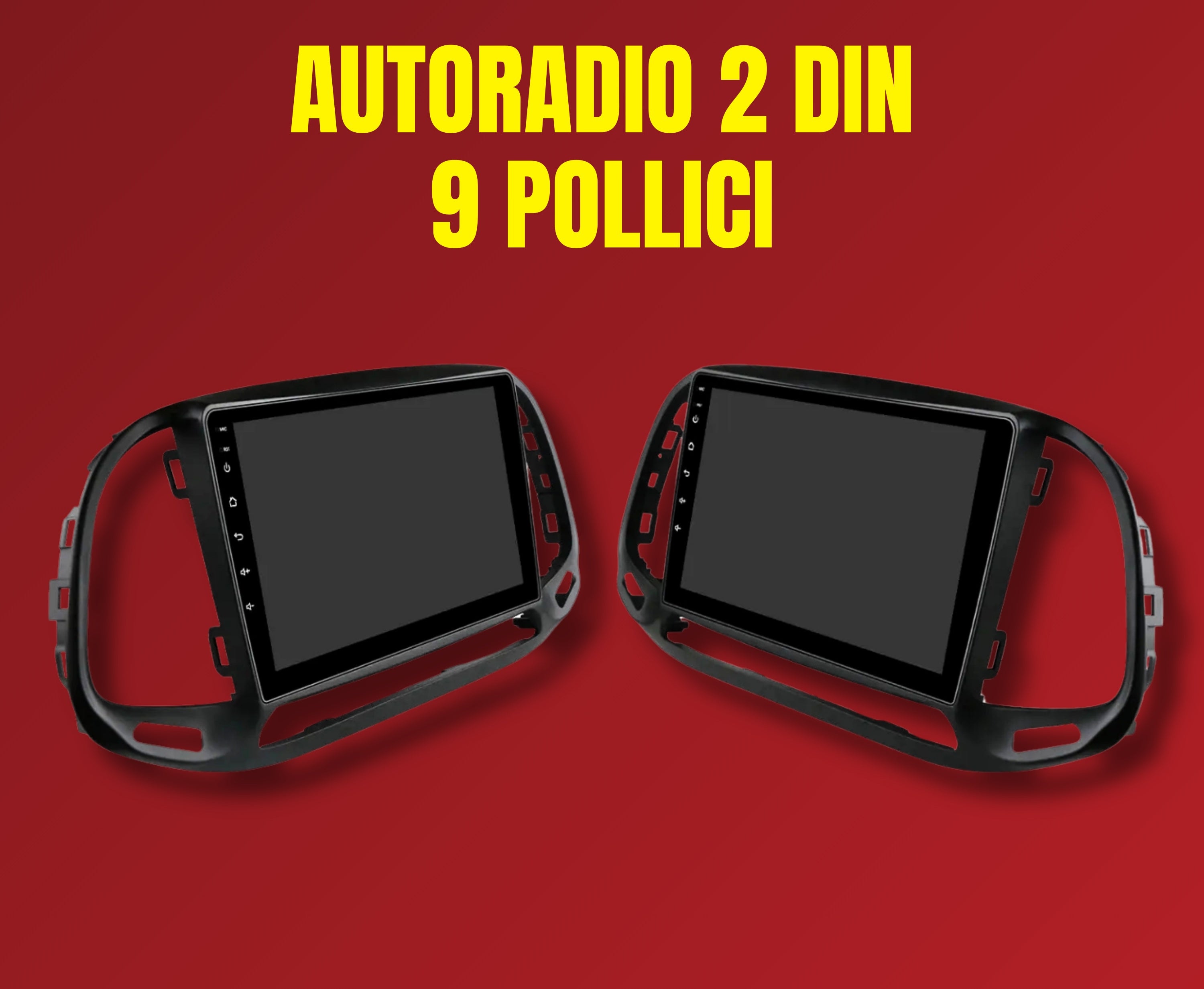 Fiat Doblò (2015-2019) |9 pollici - Mascherina Inclusa Autoradio 2 Din Android auto + Carplay / Stereo Touch 2/64gb | Navigatore GPS + Bluetooth + Wifi