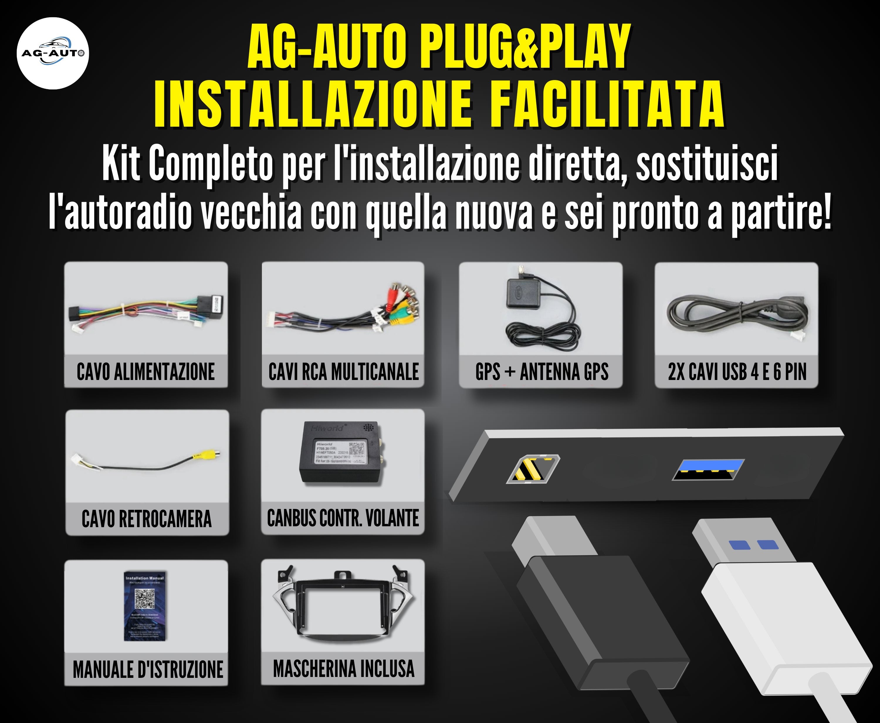 Opel Adam | Mascherina Inclusa - Autoradio 2 Din Android auto + Carplay / Stereo Touch 2/64gb | Navigatore GPS + Bluetooth + Wifi