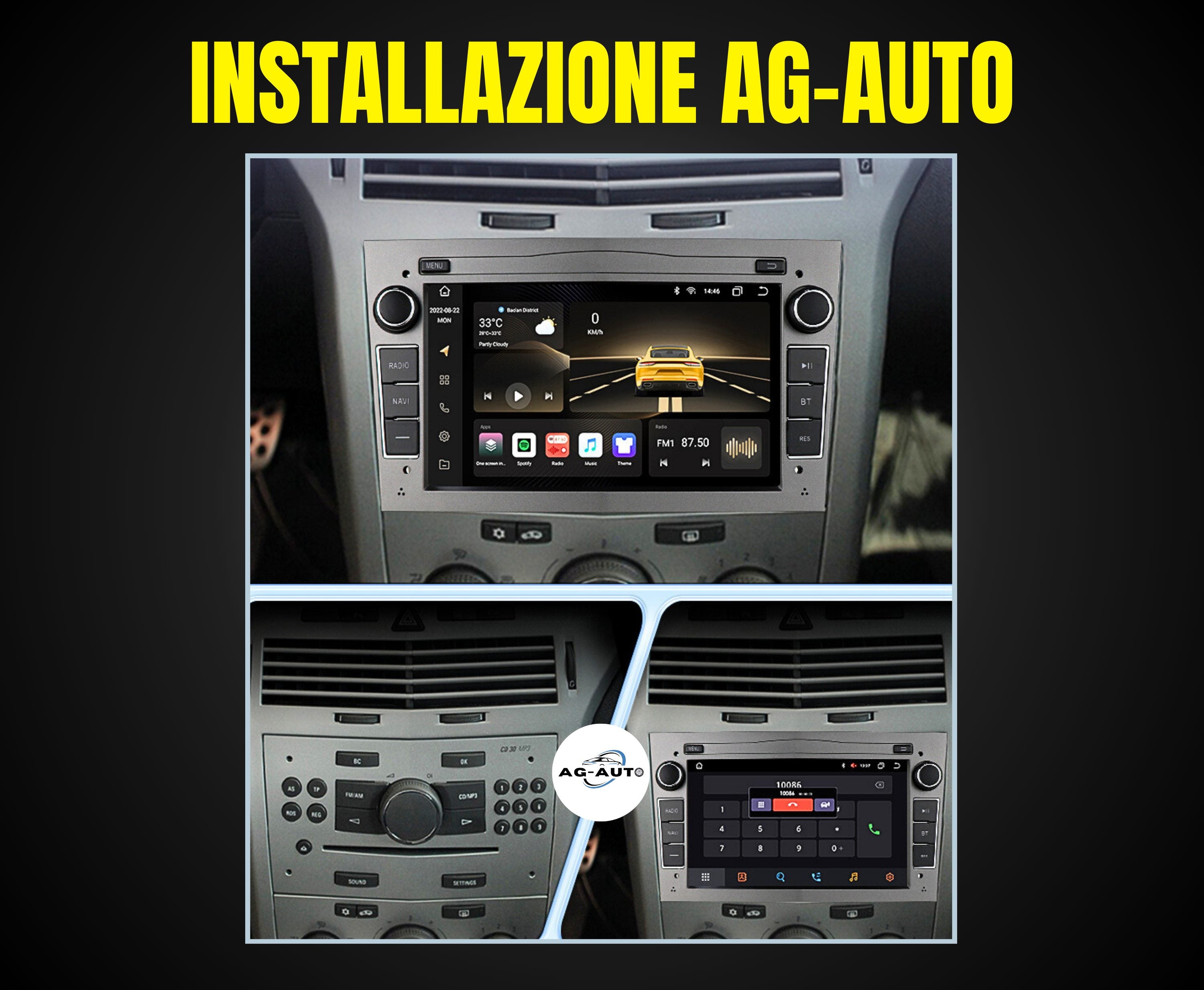 Opel Zafira B  Autoradio 2 Din Android auto + Carplay / 2/32gb - Stereo Touch | Navigatore GPS + Bluetooth + Wifi