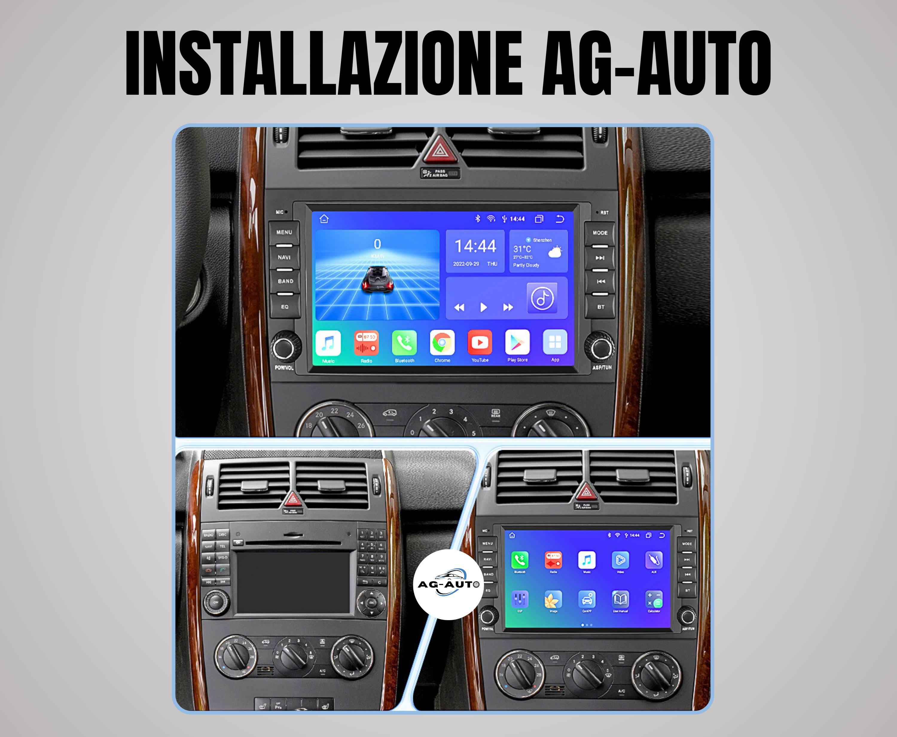 Mercedes Sprinter | 8 Pollici - Mascherina inclusa - Autoradio 2 Din Android auto + Carplay / 2500 3000 Stereo Touch 2/32gb | Navigatore GPS + Bluetooth + Wifi