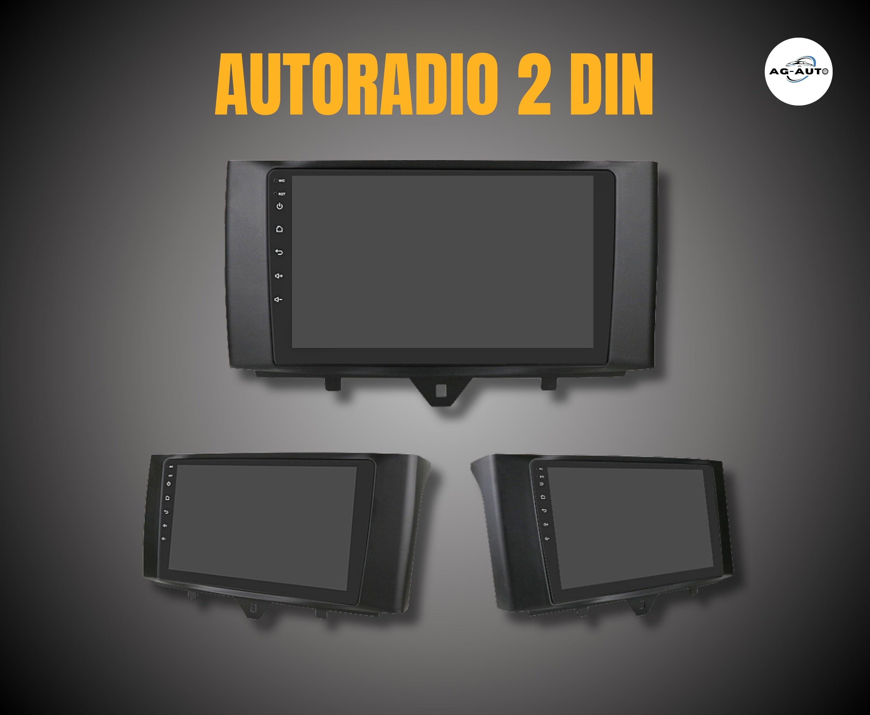 Smart Fortwo 451 | 9 Pollici - Mascherina inclusa - Autoradio 2 Din Android auto + Carplay / Stereo Touch | Navigatore GPS + Bluetooth + Wifi