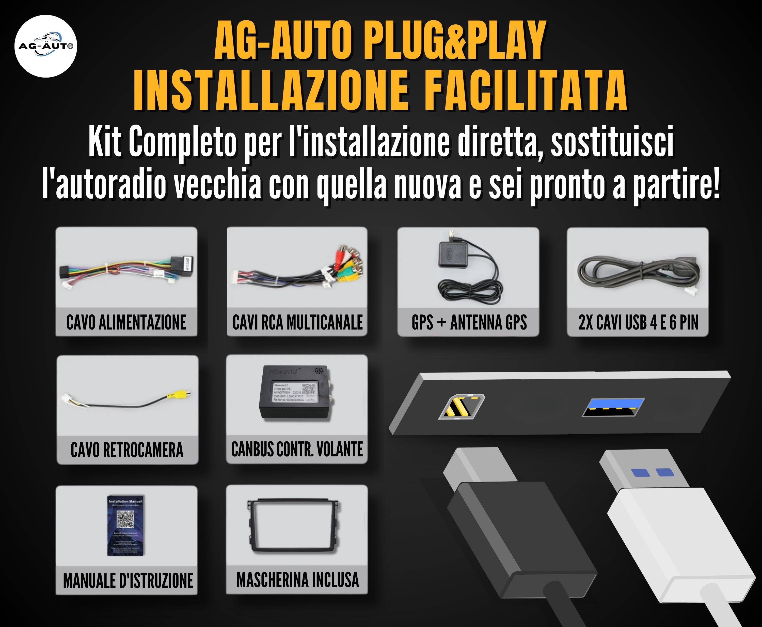 Smart fortwo 451 | 9 pollici + Mascherina Inclusa Autoradio 2 Din Android auto + Carplay / Stereo Touch 2/64gb | Navigatore GPS + Bluetooth + Wifi