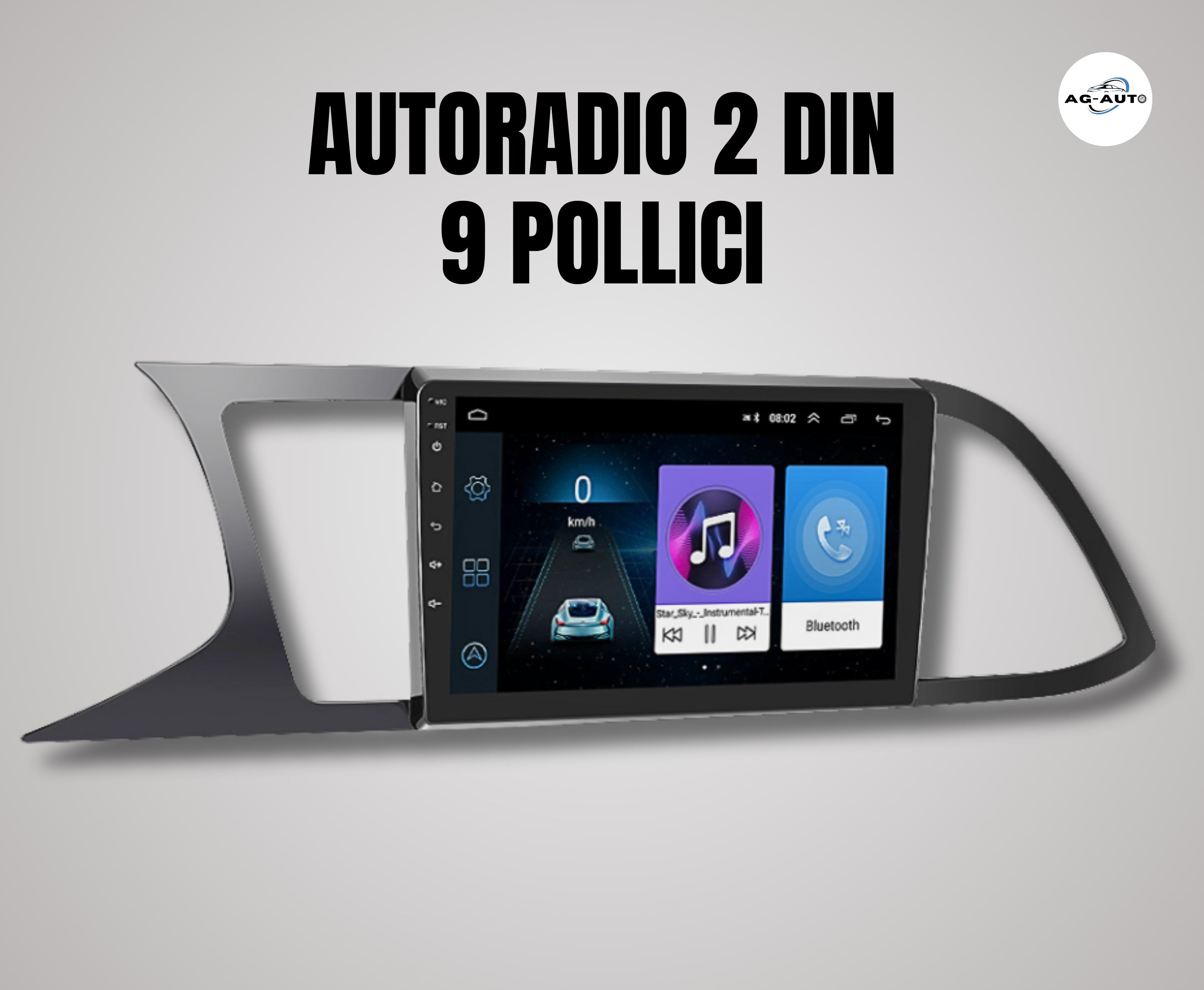 Seat Leon 3 | 9 Pollici - Mascherina inclusa - Autoradio 2 Din Android auto + Carplay / mk3 Stereo Touch 2/64gb | Navigatore GPS + Bluetooth + Wifi