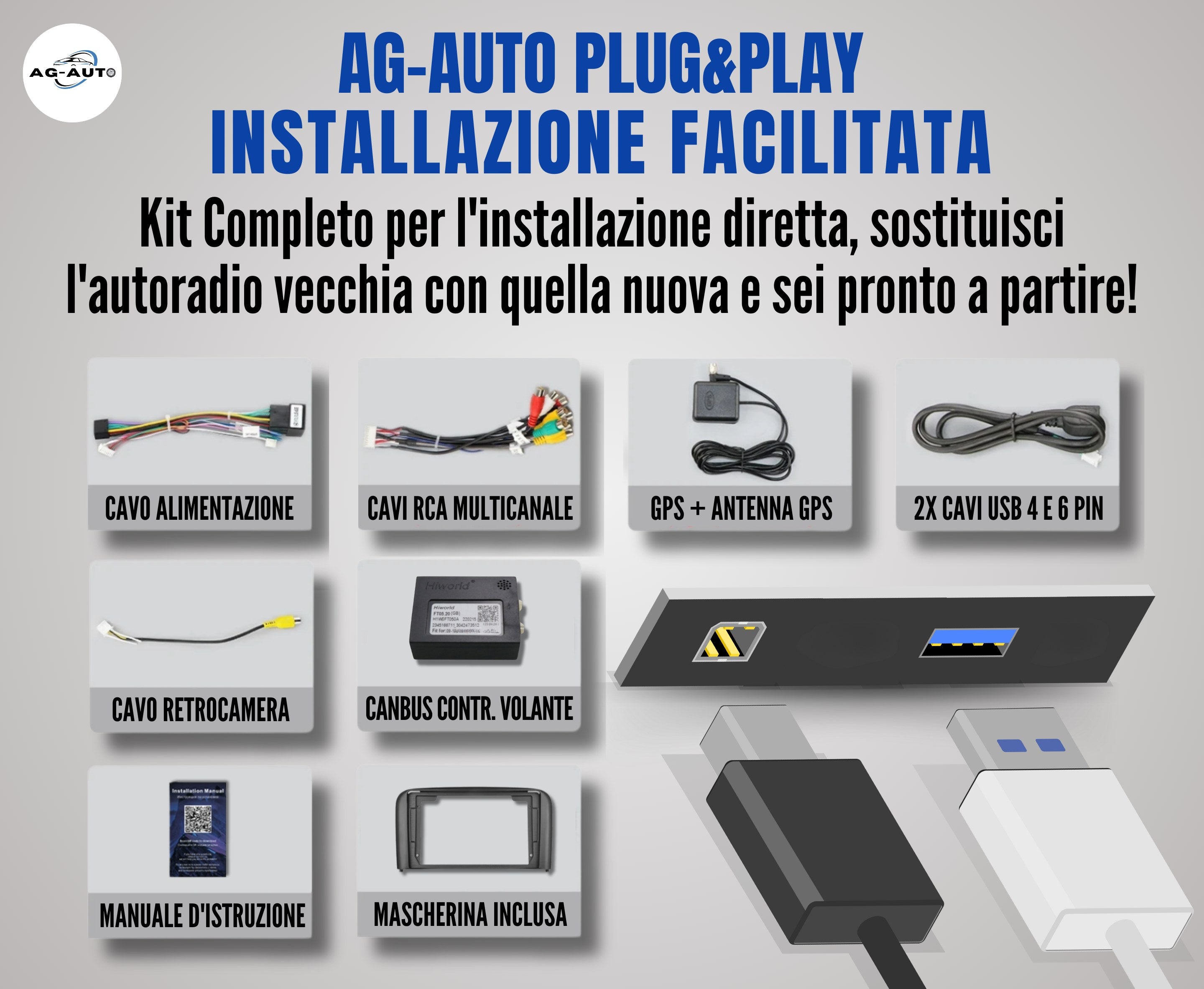 Volvo s80 | 9 pollici - Mascherina Inclusa Autoradio 2 Din Android auto + Carplay / Stereo Touch 2/64gb | Navigatore GPS + Bluetooth + Wifi