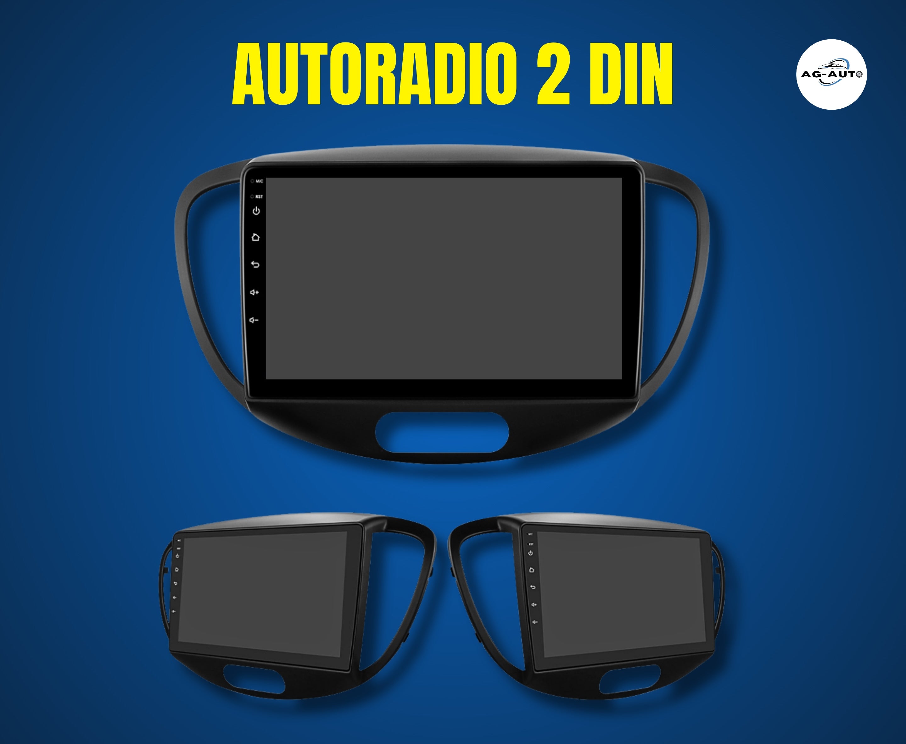 Hyundai i10 1 serie | 9 Pollici - Mascherina inclusa - Autoradio 2 Din Android auto + Carplay / Stereo Touch 2/64gb | Navigatore GPS + Bluetooth + Wifi