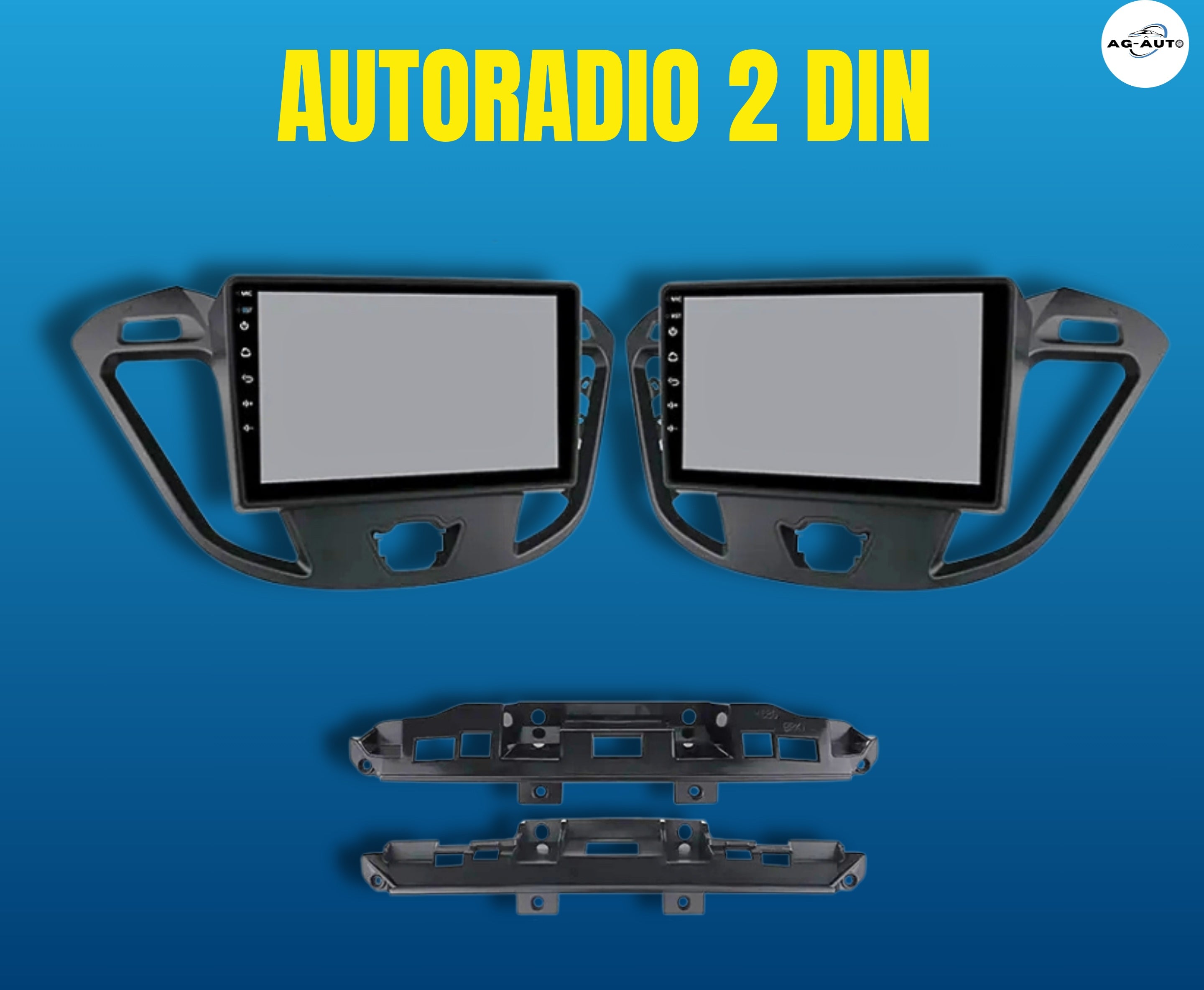 Ford Transit | 9 pollici - Mascherina Inclusa Autoradio 2 Din Android auto + Carplay / Stereo Touch 2/64gb  | Navigatore GPS + Bluetooth + Wifi