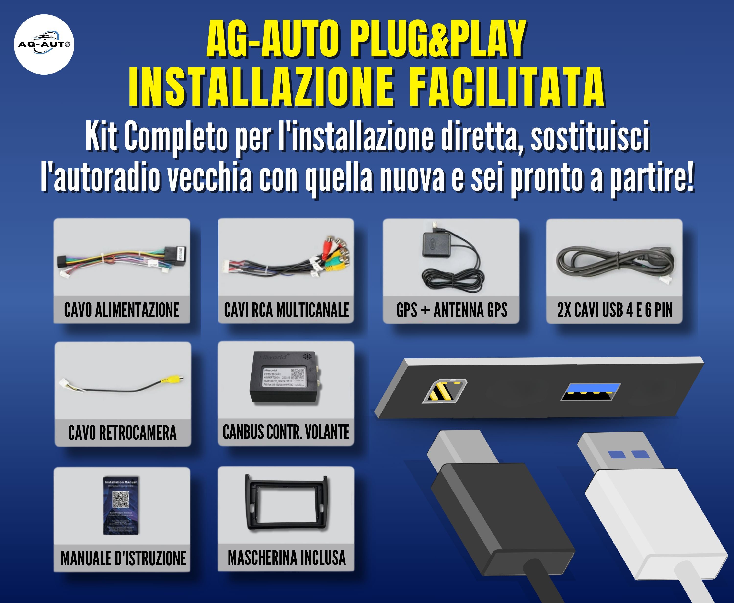 Volkswagen Polo 5 | 9 Pollici - Mascherina Inclusa Autoradio 2 Din Android auto + Carplay | vw Stereo Touch | Navigatore GPS + Bluetooth + Wifi