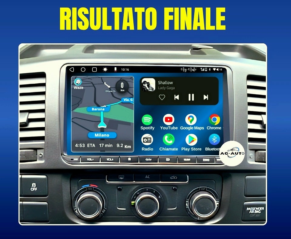 Volkswagen Transporter T5/T6/WT5/Caravelle (2010/2014) | 9" pollici Autoradio 2 Din Android auto + Carplay / vw Stereo Touch 2/32gb | Navigatore GPS + Bluetooth + Wifi