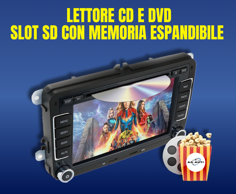 Volkswagen SD-CD-DVD Amarok | Autoradio 2 Din Android auto + Carplay / vw Stereo Touch | Navigatore GPS + Bluetooth + Wifi