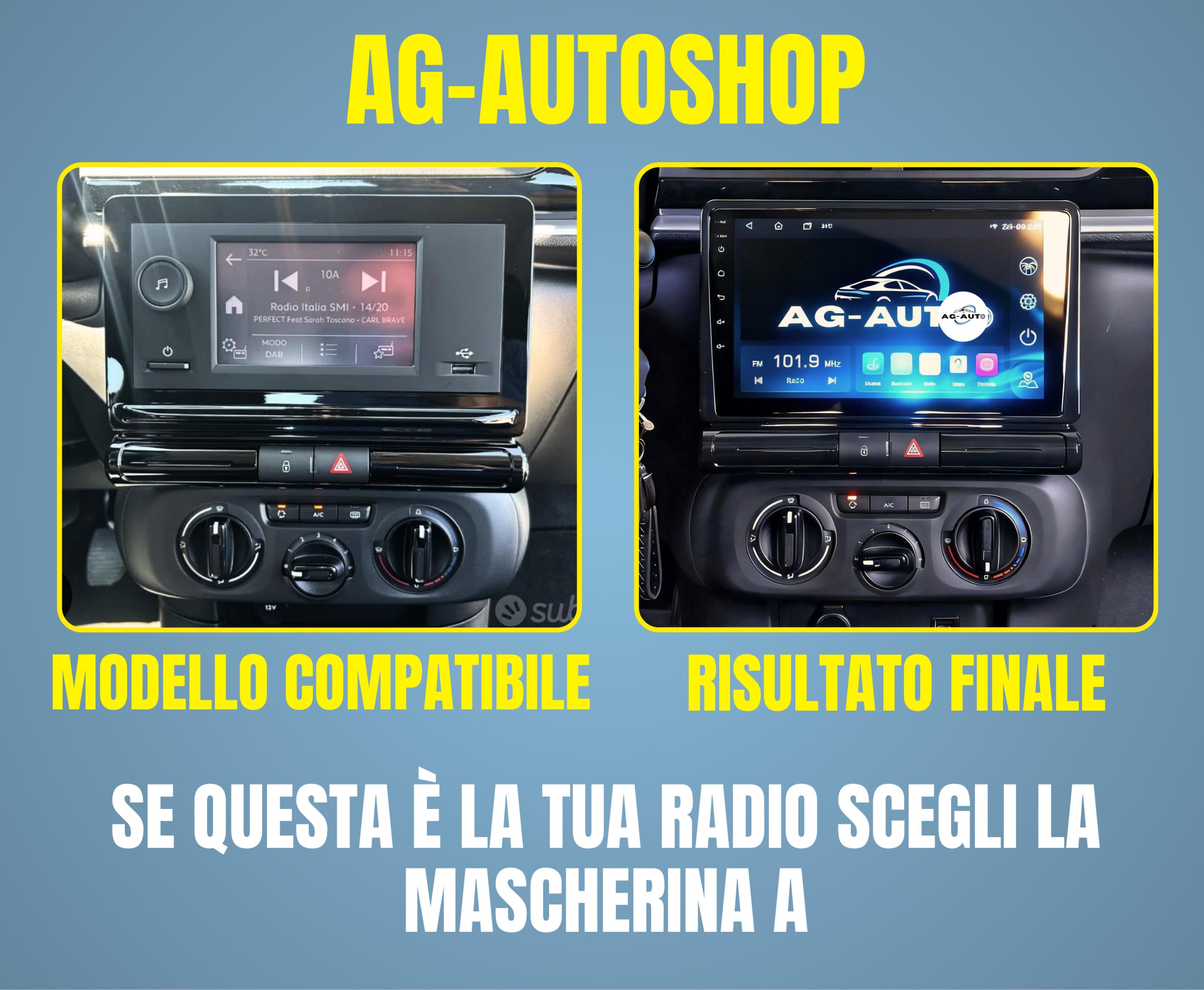 Citroen C3 & C4 (2016/2024) | 9 Pollici - Mascherina inclusa - Autoradio 2 Din Android auto + Carplay / c3 2a serie - Stereo Touch 2/32gb | Navigatore GPS + Bluetooth + Wifi + 2 porte USB