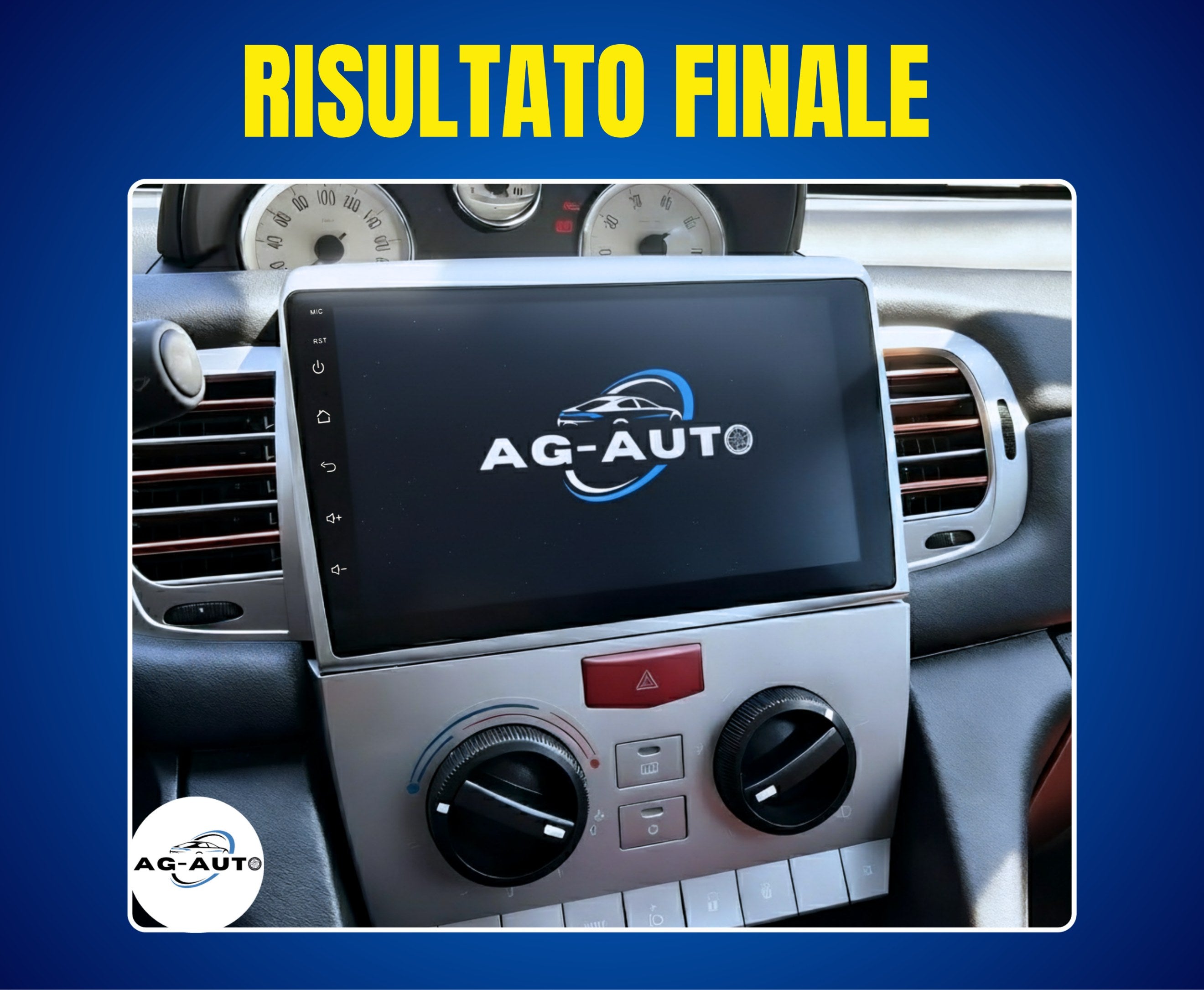 Lancia Y (Ypsilon) 2008/2012 | 9 Pollici - Mascherina inclusa - Autoradio 2 Din Android auto + Carplay / Stereo Touch 2/32GB 2/64GB | 2x USB + Navigatore GPS + Bluetooth + Wifi